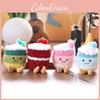 Toy Fruitcake Plush Cartoon Keychain Backpack Pendant Childrens Gift Holiday