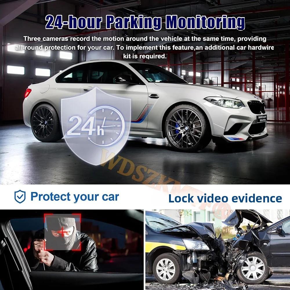 4Camera Car DVR 4*1080P 360 Degrees Video Recorder WIFI Dash Cam Front right left Rear View camera 24h Parking Monitor Gift