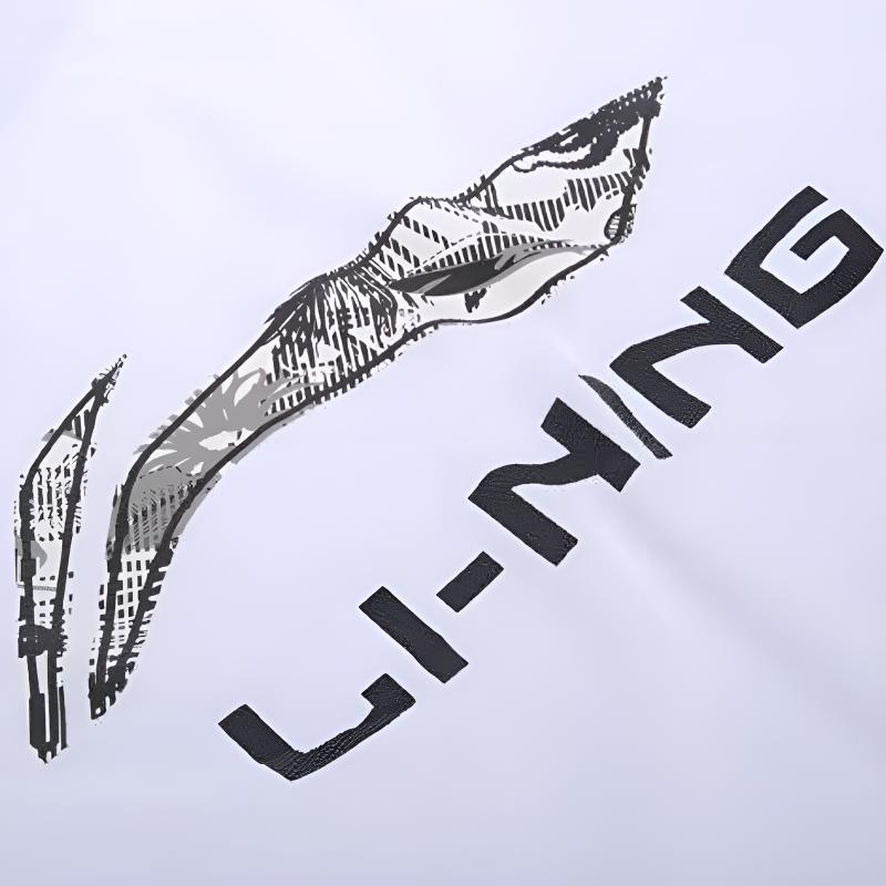 Li Ning Logo Letter Print Fashion Skin-Friendly Comfortable Versatile Round Neck Pullover Short Sleeve T-Shirt Casual Sports Set YHST165-1+YKSV147-2