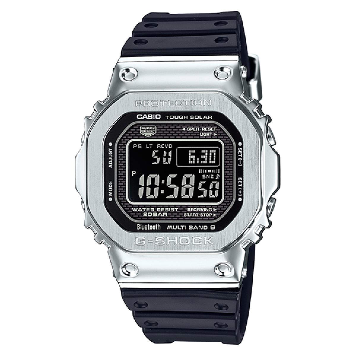 

Casio G-SHOCK GMW-B5000-1JF [Наручний сонячний годинник з радіохвилями і Bluetooth із пластиковим ремінцем у повністю металевому корпусі]