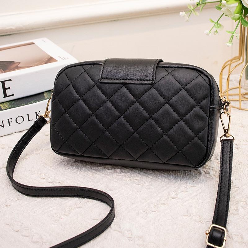 Embroidered Rhombus Pendant Camera Bag New Fashion Shoulder Crossbody Niche Women's Bag
