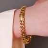 Elegant Cuban Chain Bracelets Buckle Steel Link Bracelet American Metal Hand Chains  Hip Hop