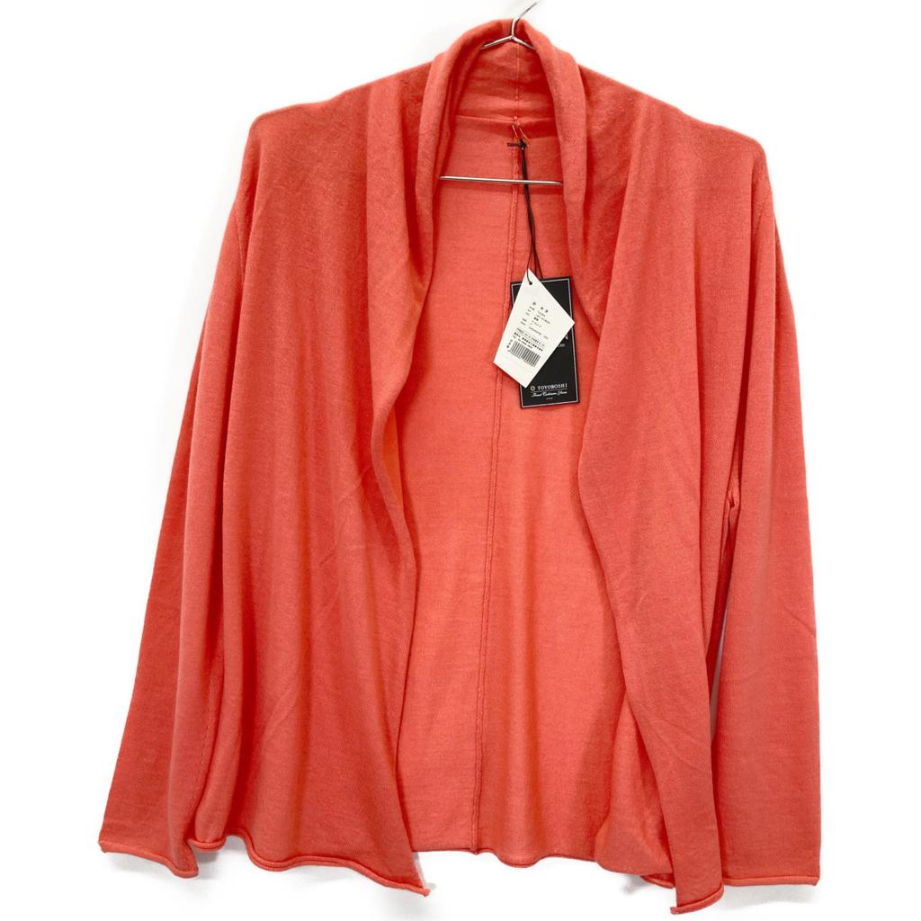 TOYOBOSHI TOISHI 13IT-AC6005 Salmon Pink Cashmere 100% Cotton Jacket tops F salmon pinkUsed