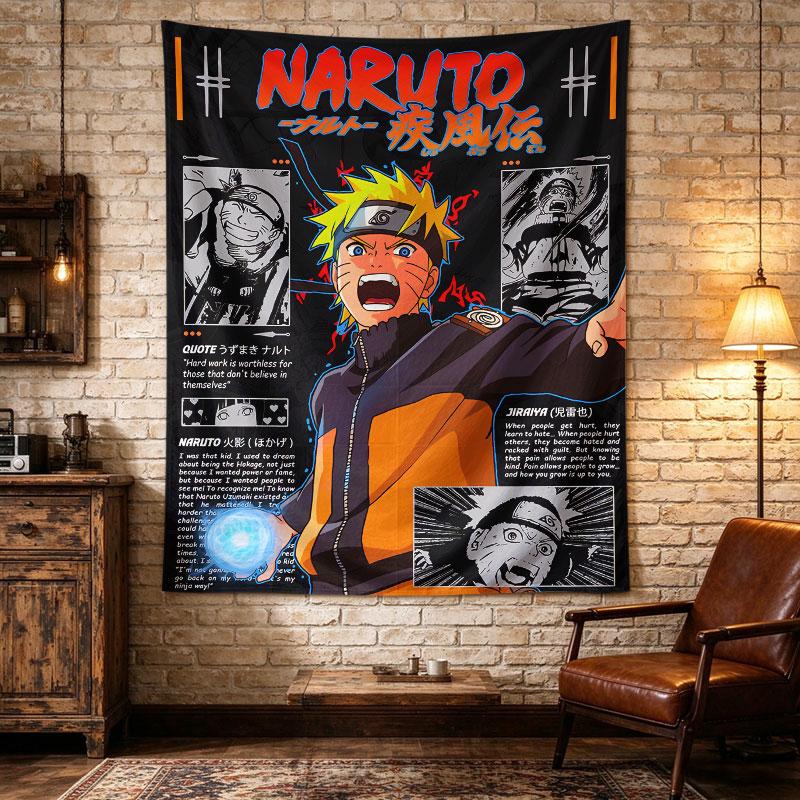 Naruto Shippuden Magazine Spread Poster Rasengan Manga Panels Quotes