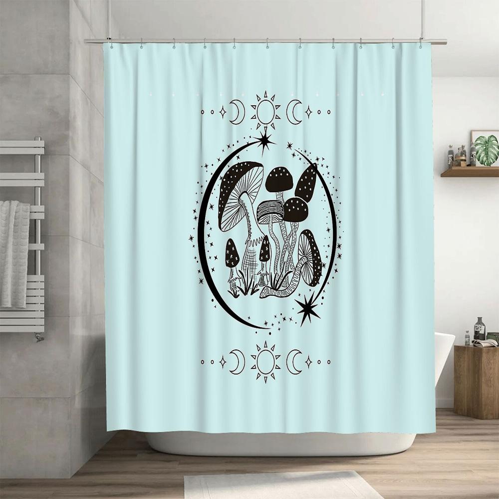Mushroom Cottagecore Shower Curtain Spooky Forest Decor Dark Academia Aesthetic Cottagecore Home Decor Mystical Nature Shower Cu