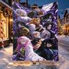 Demon Slayer Pattern Blanket for Home Decoration, Bed, Sofa, Car Travel, Camping, Suitable for All Seasons, Birthday Christmas Gift