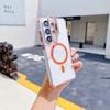 Applicable To Samsung S26ultra Transparent Magnetic Mobile Phone Case A27 Lens Film Bracket Four-corner Airbag Anti-drop