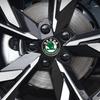 AAAAP1 4 Stück 55/65mm Auto Radnabenkappen Emblem Abdeckungen Für Skoda Octavia Superb Rapid Kodiaq Karoq Fabia Kamiq Enyaq Citigo Vision