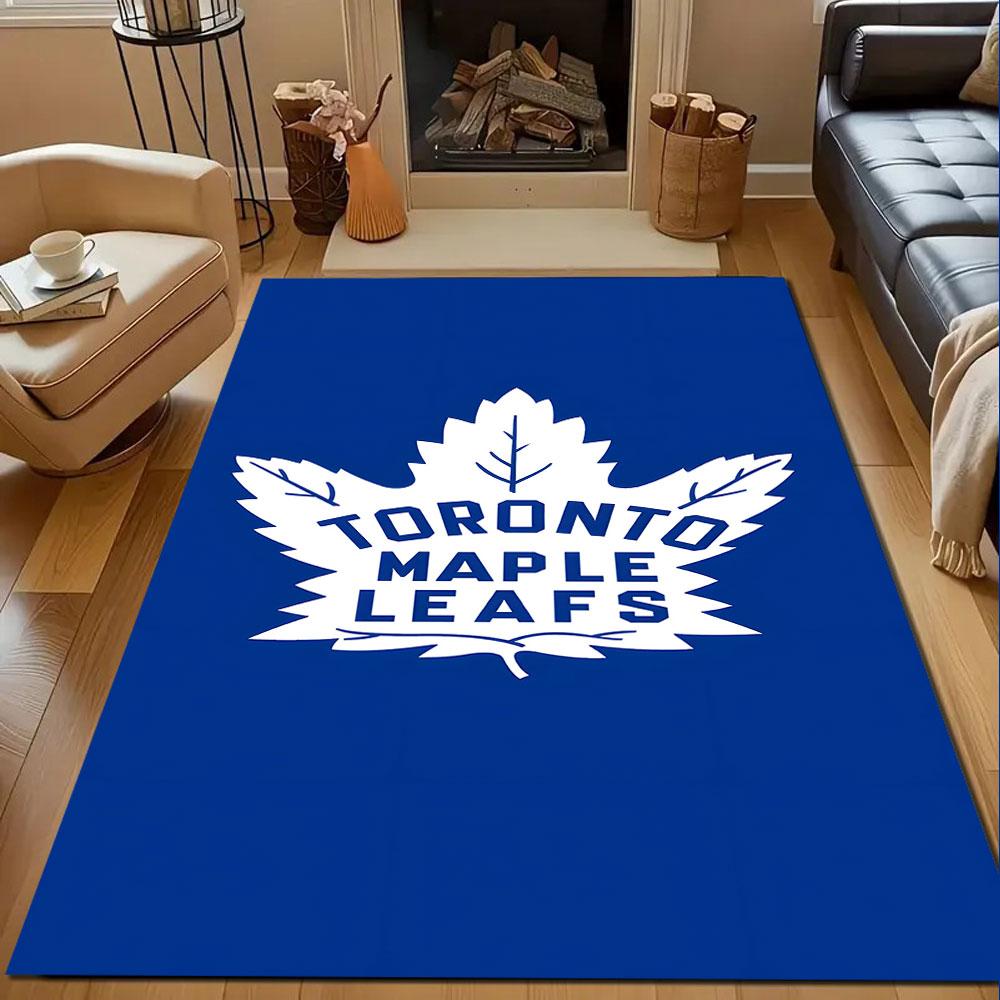 Toronto Maple Leafs Logo Design Patterned carpet, non slip mat suitable for living room and bedroom sofas