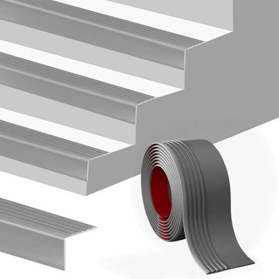 1pc 2mX109mm L-Shaped Stair Nosing Rubber Stair Nosing Non-Slip Self-Adhesive Stair Edge Protector Anti-Slip Strips Waterproof