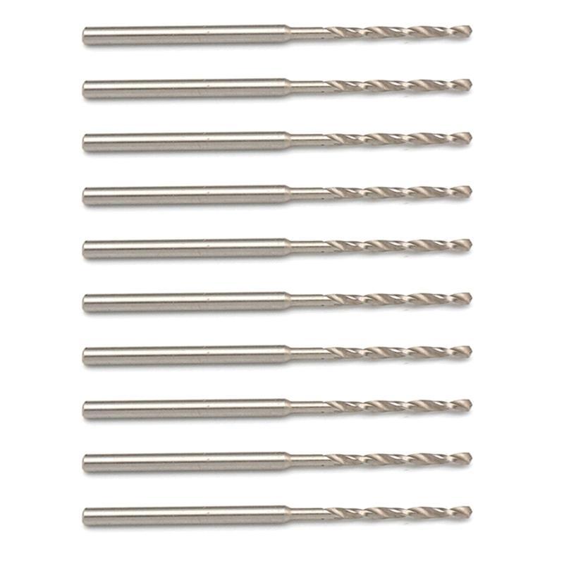 652F Multipurpose 10 Pieces 2.35mm Shank Mini Twist Drill Bits Set for Home Repair and Craft Enthusiasts Engraving Drill Bits