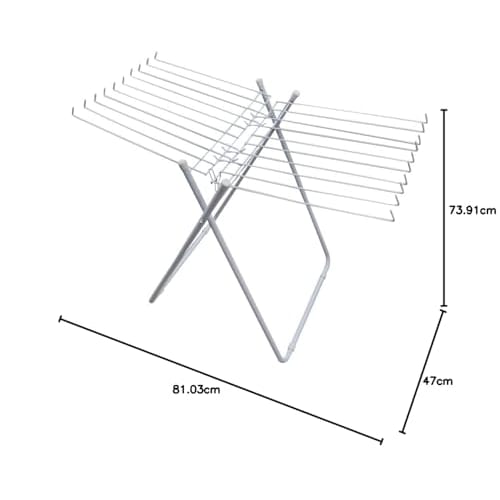 Zenkakyo Alloy Steel Indoor Clothes Drying Rack, Foldable Towel Hanger, Holds 20 Towels, ZB-5005