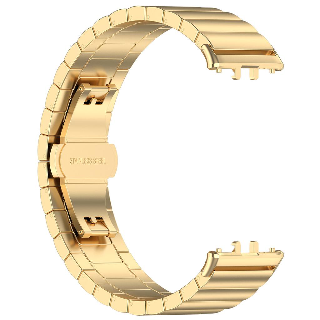 Single-Bead Link Watch Band for Honor Watch X5 Stainless Steel Butterfly Clasp Wrist Strap