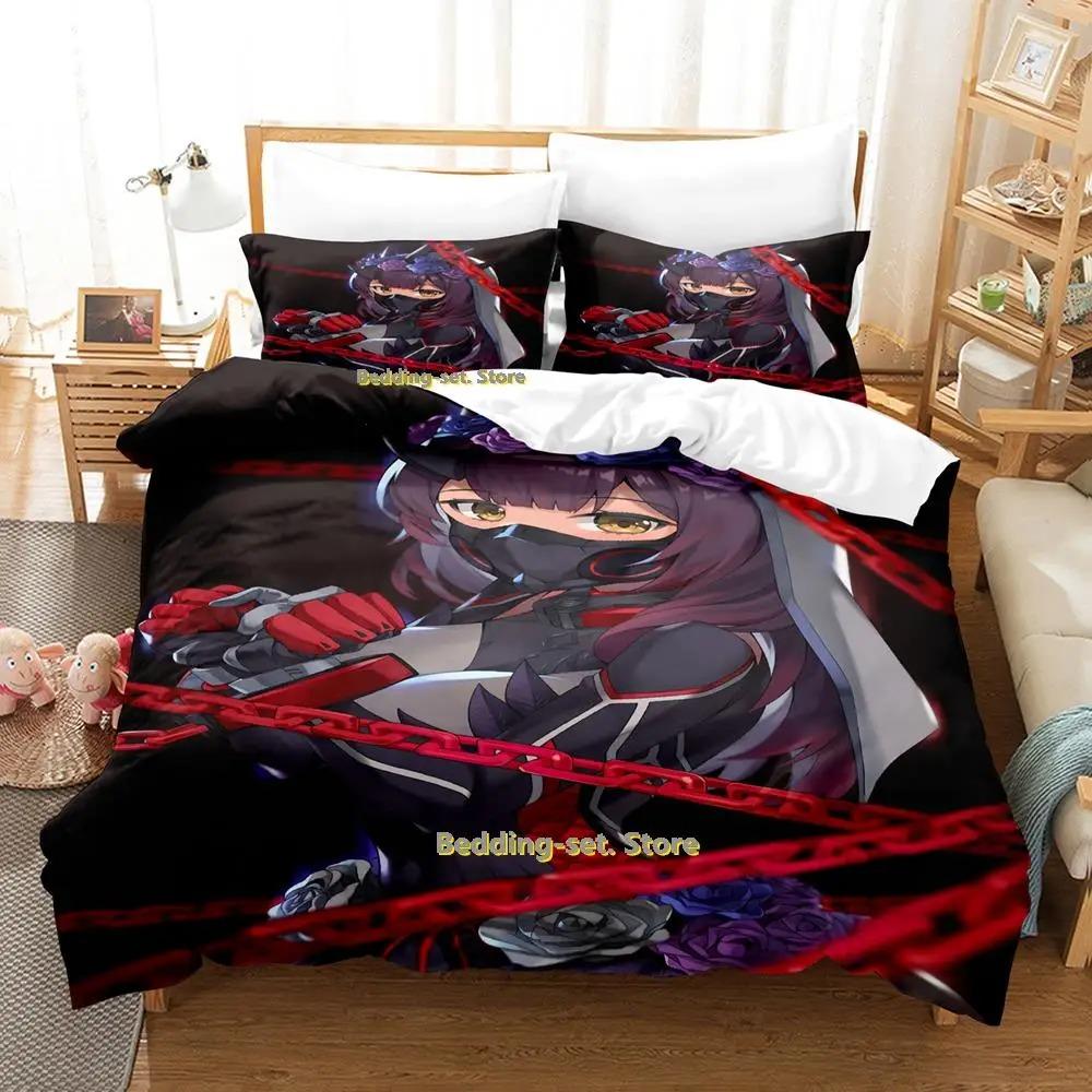 Kawaii Mädchen Roboco-san Vtuber Bettwäscheset Einzelbett Twin Full Queen King Size Bettset Erwachsener Kind Schlafzimmer Bettbezugsets Anime Bett