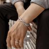 1Pc Vintage Punk Silver Color Feather Cuff Bracelet for Men Women Wrist Adjustable Bracelet Charm Birthday Gift
