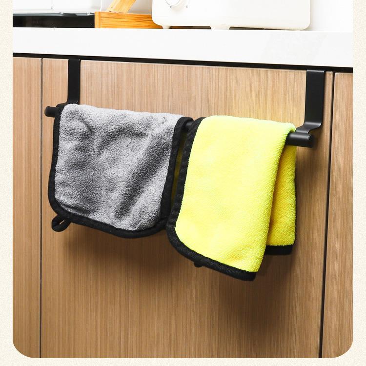 Handtuchhalter aus Edelstahl: Mehrzweck-Lagerregal für Küche und Bad, ohne Bohren, mit einer Stange