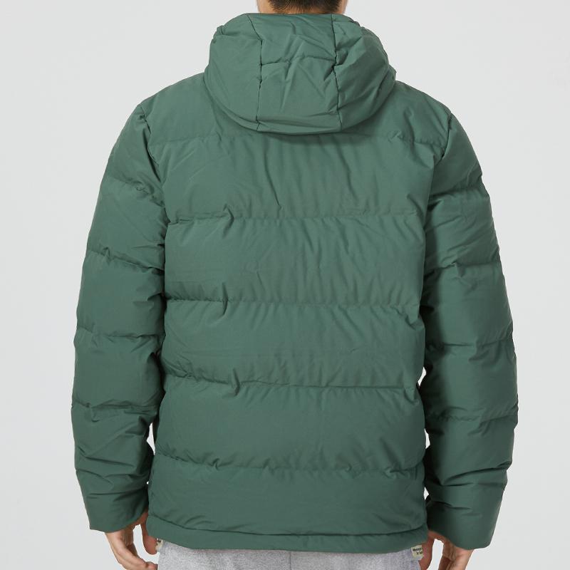 adidas FW22 Solid Color Logo Print Down Jacket Winter Men Outerwear Green HG8749