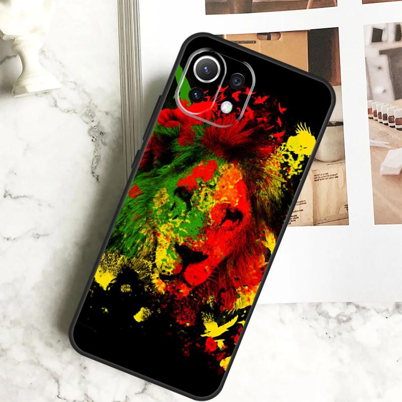 Rasta Lion Reggae Bob Marleys Case For Xiaomi 13 14 Pro Ultra 12 13 Lite 11T 12T 13T POCO F5 M6 X3 X5 X6 Pro F3 M5s Cover