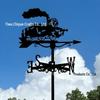 Weather Vane Ornament: Outdoor Wrought Iron Spray-Painted Roof Decoration Metal Craft