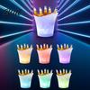 Durable Ice Bucket Light Up Bucket, LED Glowing Beer with Color Changing KTV Lights, 7L Multi-Bottle Storage Champagne Cooler for Bar Party Home