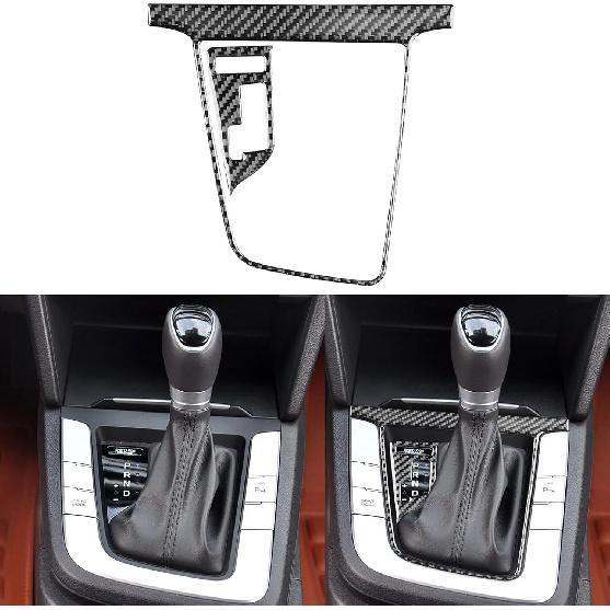 NVCNX Real Carbon Fiber Accessories for Hyundai Elantra 2017 2018 Car Thick Overlay Center Console Gear Shift Panel Button Cover Interior Trim Soft