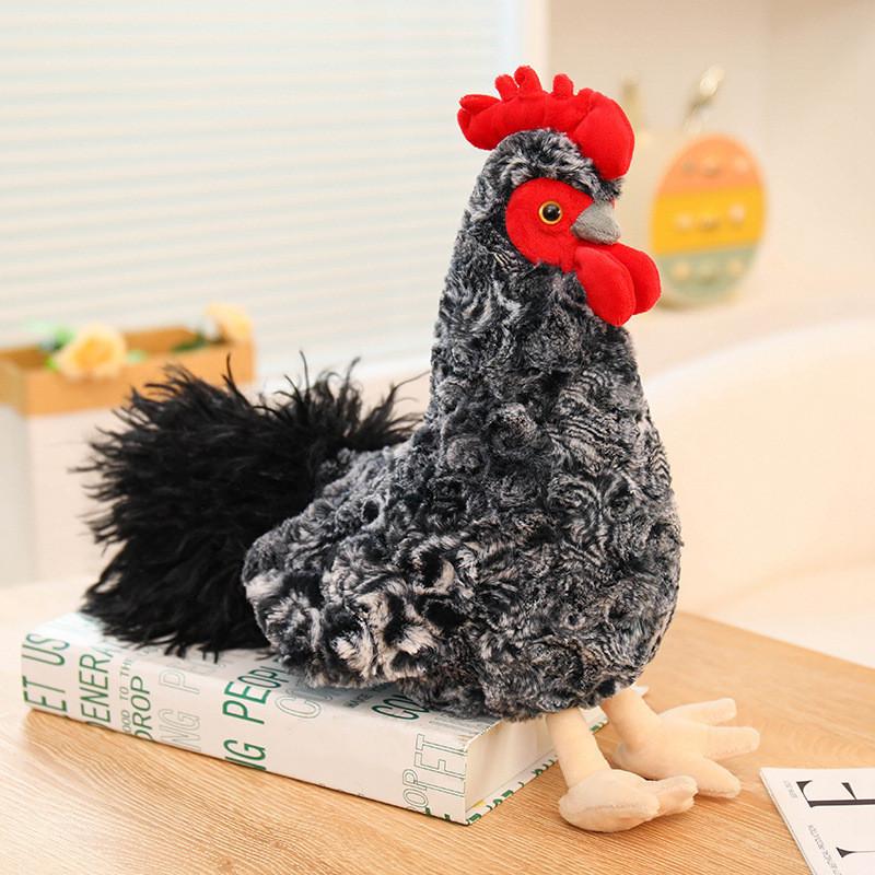 Plush Rooster Toy With Pp Cotton Filling For Childrens Gift And Collection