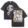 Hot Sale Anime Peripherals Frieren: Beyond Journey's End Graphic Print T-Shirt Men Women Streetwear Fashion Vintage Washed Cotton Summer New Tee