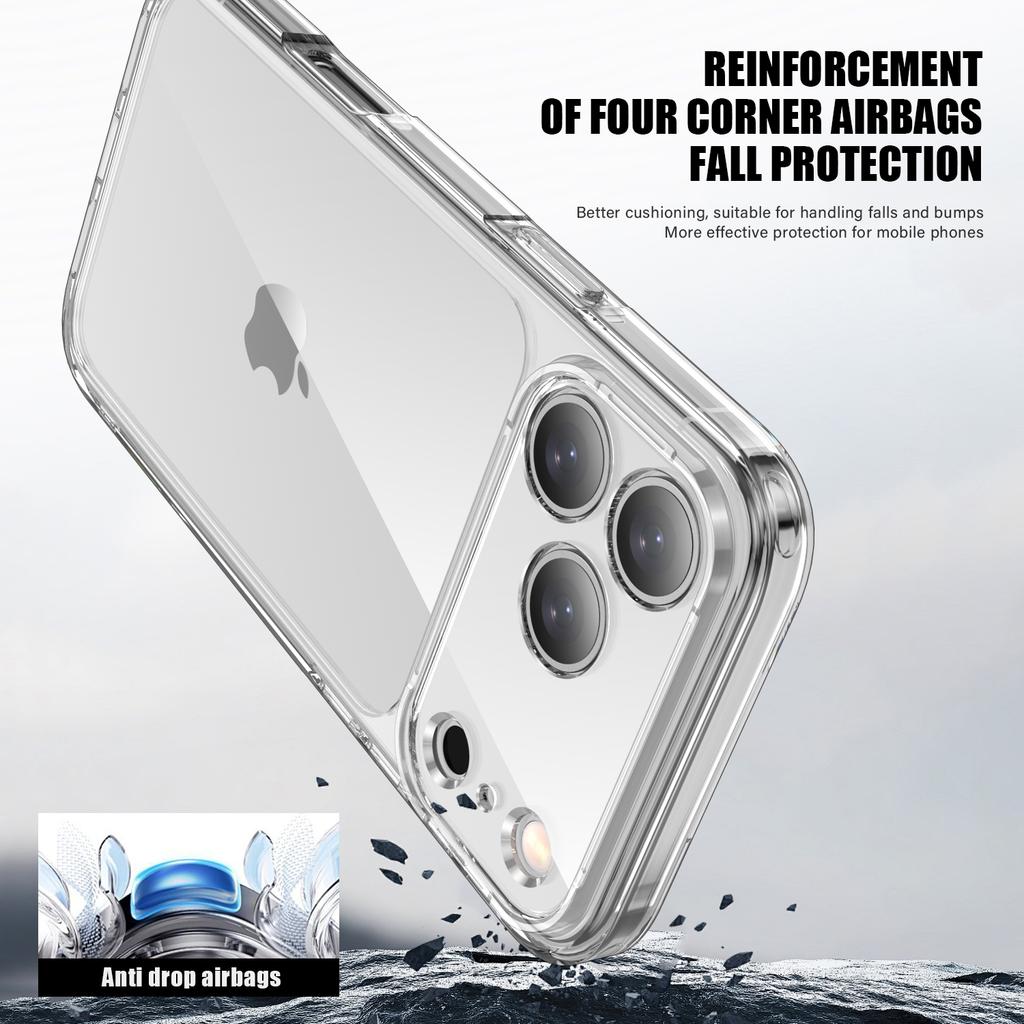 Premium High Clear Phone Cases for iPhone 17 Pro Max Shockproof Transparent Protective Cell Phone Bumper for iPhone Air 17 Pro