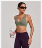 Cross-Strap Halter Neck Yoga Bra for Running and Fitness