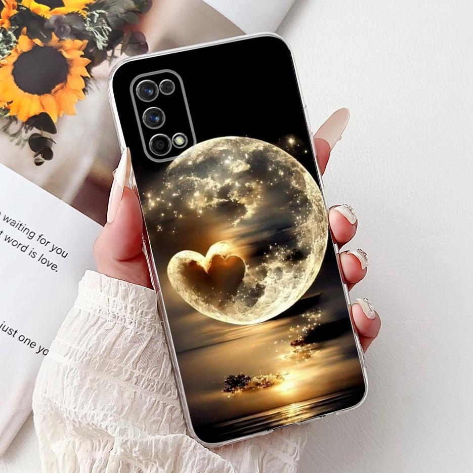 For Realme 7 Pro Case RMX2170 Cute Love Heart Painted Cover Soft Slim Phone Case For Realme 7 5G RMX2111 Realme7 Pro Fundas Bags