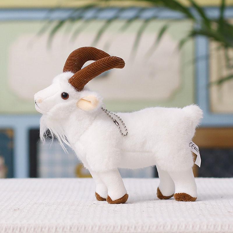 Plush Goat Keychain Cute Animal Bag Charm With Pp Cotton Filling For Kids And Adults