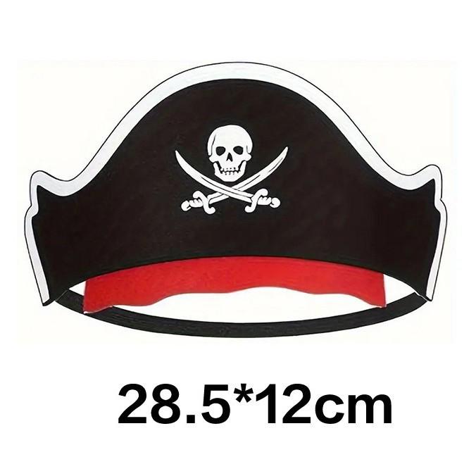 Pirate Hat Headband with Eye Patch - Perfect for Halloween, Parties, and Masquerades.