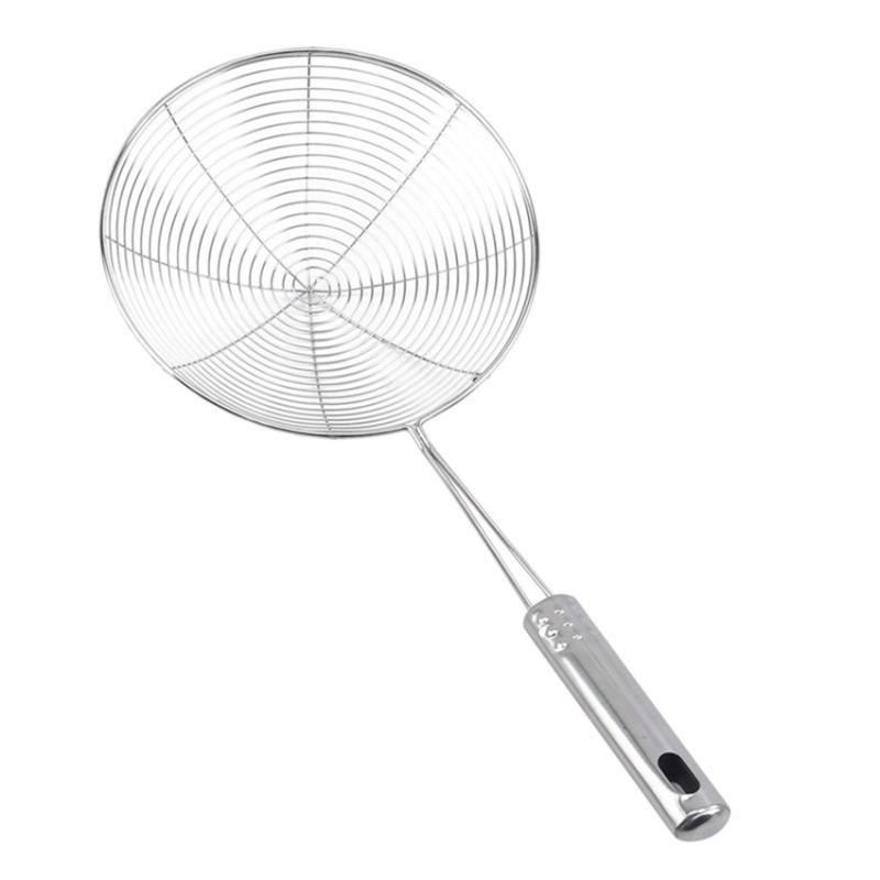 1pc Stainless Steel Frying Strainer French Fries Spoon Wire Mesh Skimmer Colander Fryer Scoop Sieve Kitchen Supplies