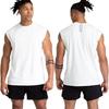 Maglietta da Uomo Senza Maniche Girocollo Tessuto di Cotone Vestibilità Muscolare Tank Top Basic Monocolore per Palestra Allenamento Abbigliamento Sportivo