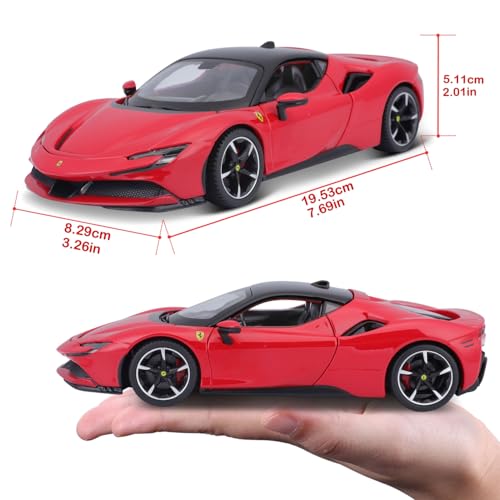 Bburago 1/24 Scale Ferrari SF90 Stradale Red [Open Engine Compartment Version] / Diecast Model Car, Finished Product, 18-26028(CN)