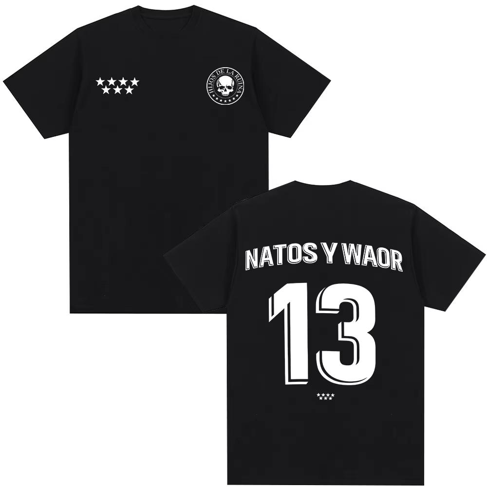 

Rapper Natos Y Waor cotton Unisexs Shirt Summer Graphics Shirts Womens Yk Hip Hop Short Sleeve Streetwear Tshirt S