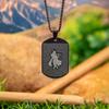 Mesmerize Hare Krishna MicroCarved Tag Necklace | Premium Stainless Steel | Anti-Tarnish, Water & Sweat Proof | Divine Spiritual Pendant for Men