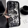 Black and White Flowers Phone Case For iPhone 17 Pro Max 16E 15 Pro 14 13 12 11 Mini AIR XS XR XS 8Plus Soft Silicone Cover