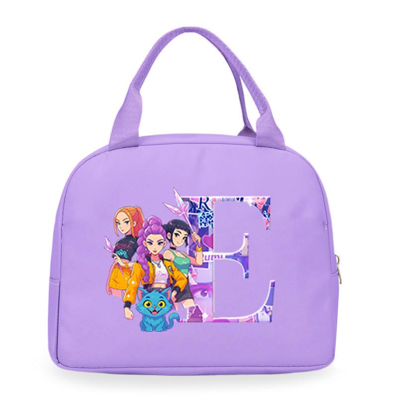 Kinderen Meisjes Kpop Rumi Zoey Mira Derpy Sajaboys Bedrukt Student Waterdicht Maaltijd Lunchbox Tas Casual Handtas