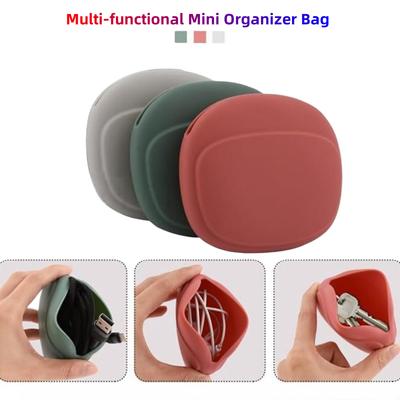 Multi-functional Silicone Data Cable Mini Storage Bag Portable Storage Bag for Headphone Cable