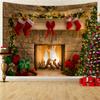 1pc Christmas Decoration Tapestry, Christmas Fireplace Christmas Tree Tapestry, Christmas Shooting Background Cloth Tapestry