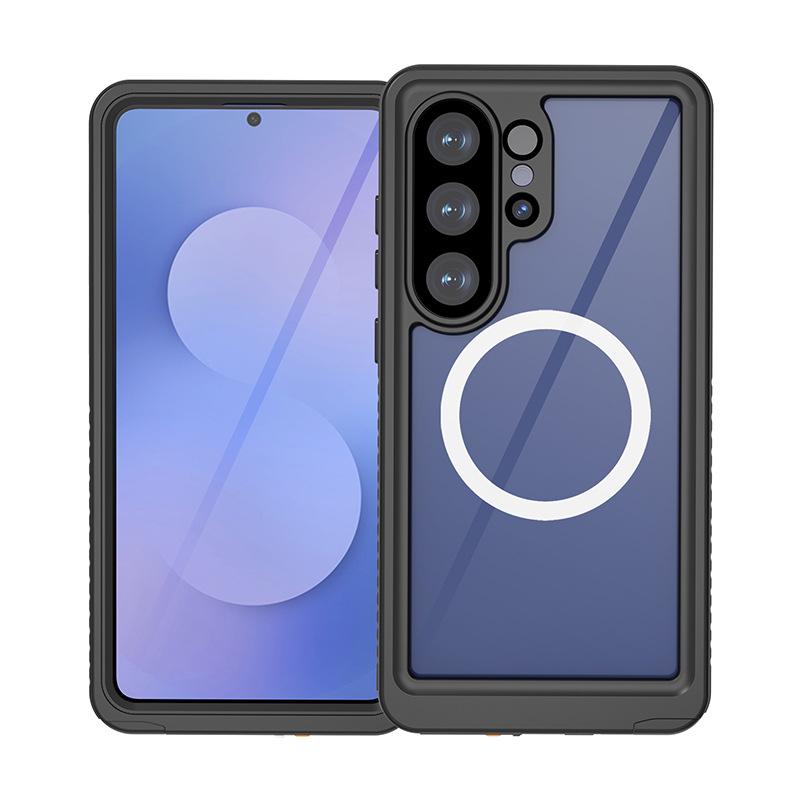 

Магнитный водонепроницаемый ударопрочный наружный чехол для Samsung Galaxy S26 Ultra S26+ with magnet чёрный