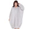 Morandi Color Fleece Hooded Bathrobe - Long Sleeve, Cozy, Warm Student Homewear