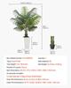 Artificial Areca Palm Tree 1524 Mm, Fake Palm Tropical Plants with White Tall Planter, Faux Floor Silk Plant In Pot, Large Trees for Home Office