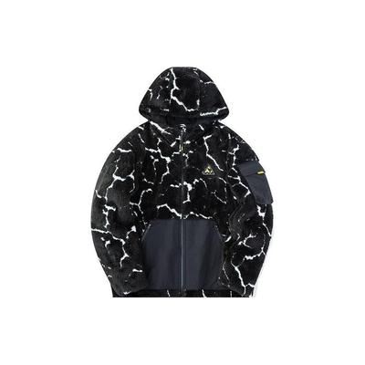 Anta Outdoor Series Full Print Zipper Hooded Thick Sweatshirt Men Sweatshirt Basic-Black Pure-White 152246710-1