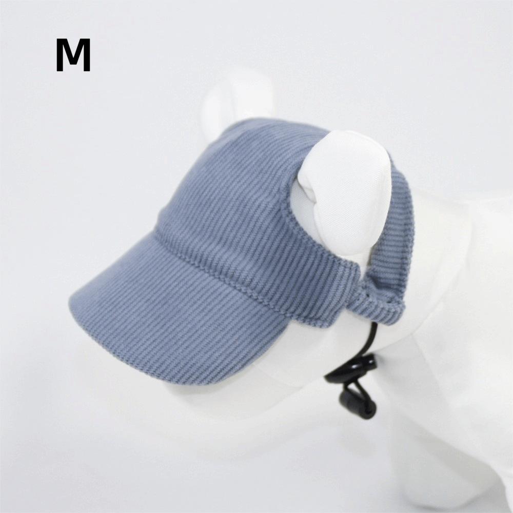 Adjustable Dog Baseball Cap with Ear Holes Soft Breathable Dog Visor Hat Sun Protection Cat Sunscreen Hat Outdoor Sports