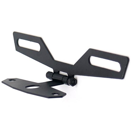 Motorcycle Folding License Plate Holder Adjustable Tail Rear Light Bracket Rack