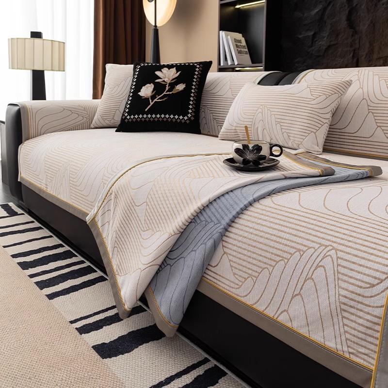 Four Seasons Living Room Non-slip Sofa Cushion Couch Sofa Covers Mat Chenille Slipcover Funda Sofa Mats