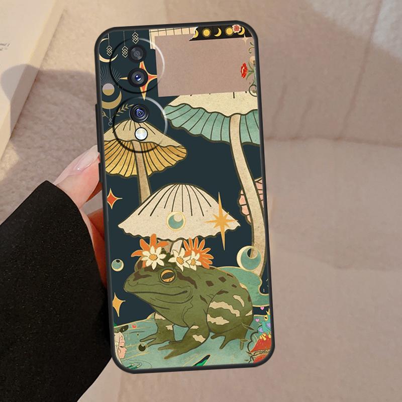 Vintage Retro Frog Mushrooms For Honor Magic V5 5 6 7 Pro Case For Honor X9a X9b X9c X8a X8b 50 70 90 200 400 Lite Cover