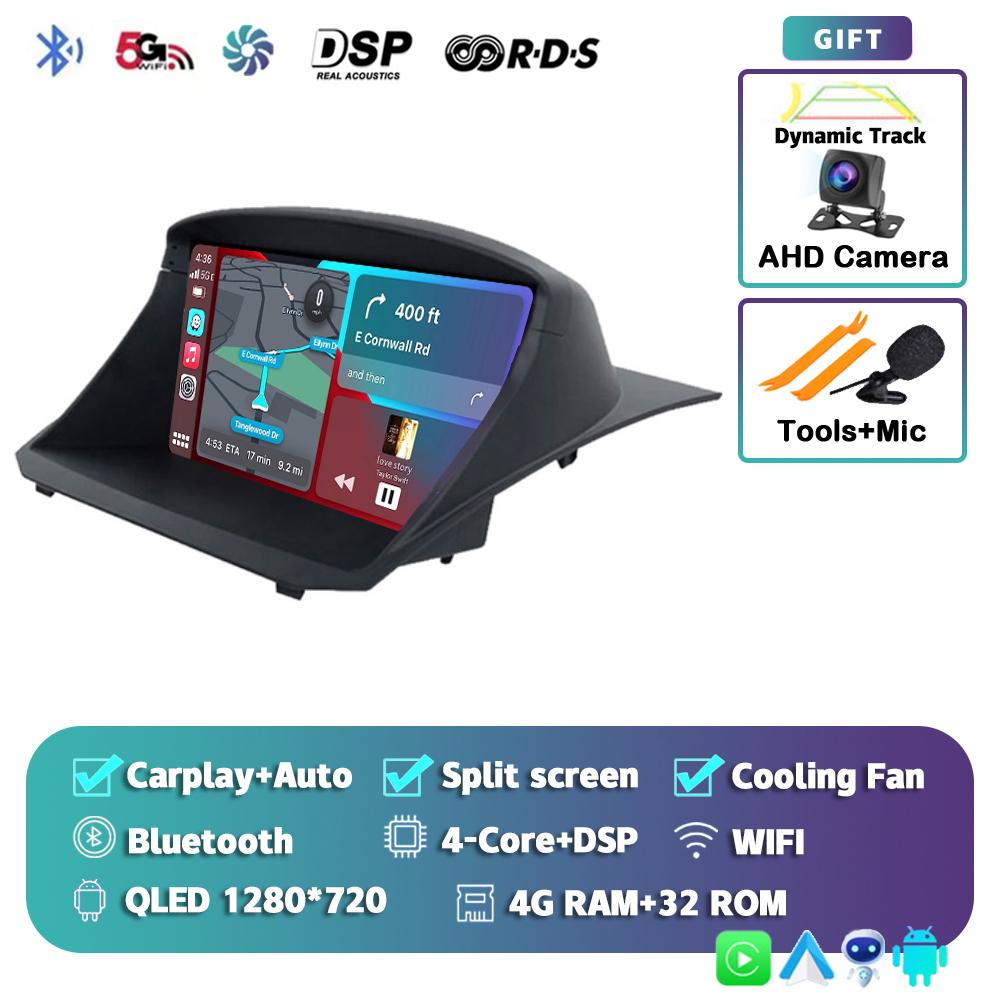 Android 14 Carplay Auto For Ford Fiesta 2009 - 2017 Car Radio Navigation GPS Multimedia Video Player Stereo 360 Camera Head Unit